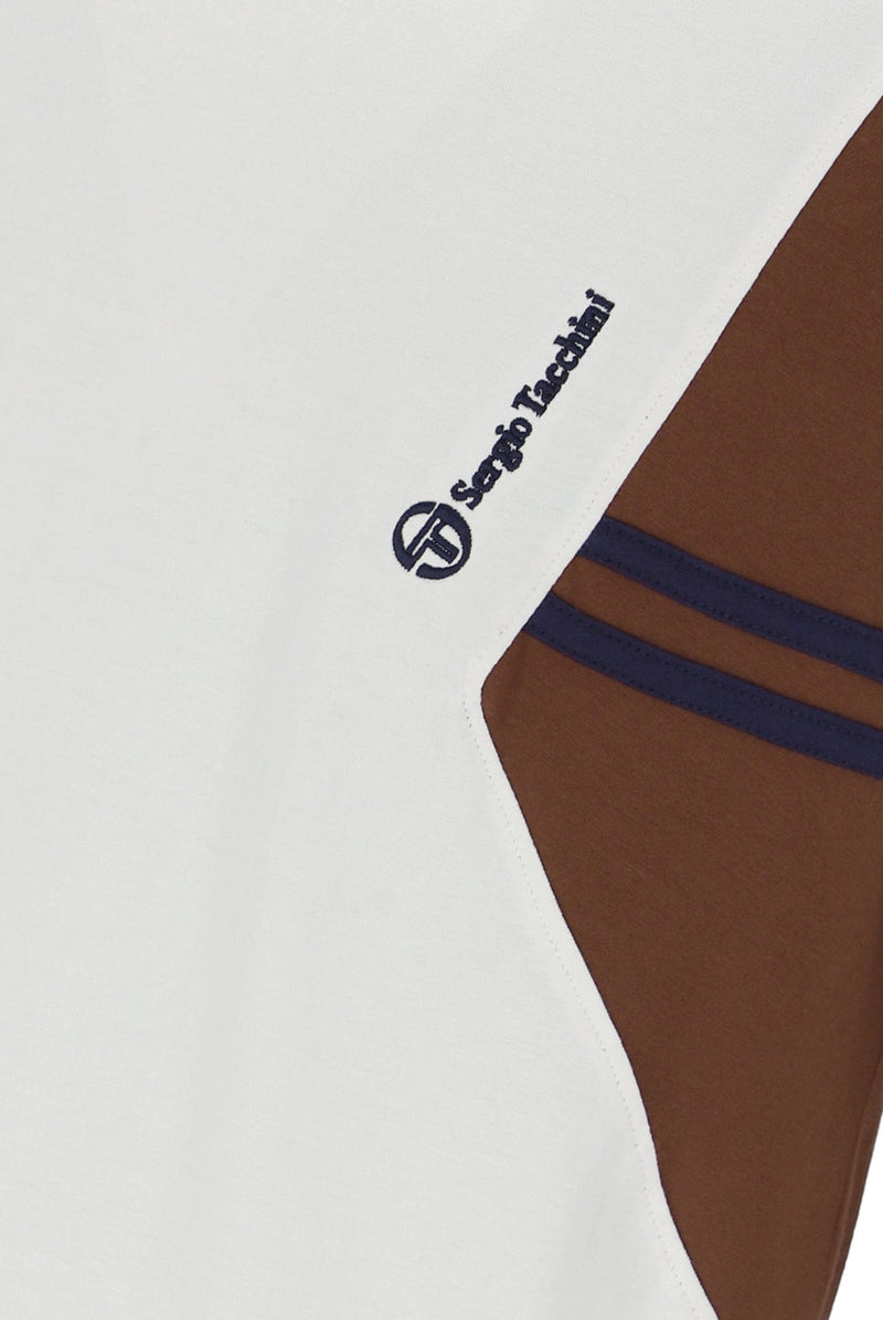 Sergio Tacchini Blow T T Shirt in Gardenia/Cappucchino /Maritime Blue