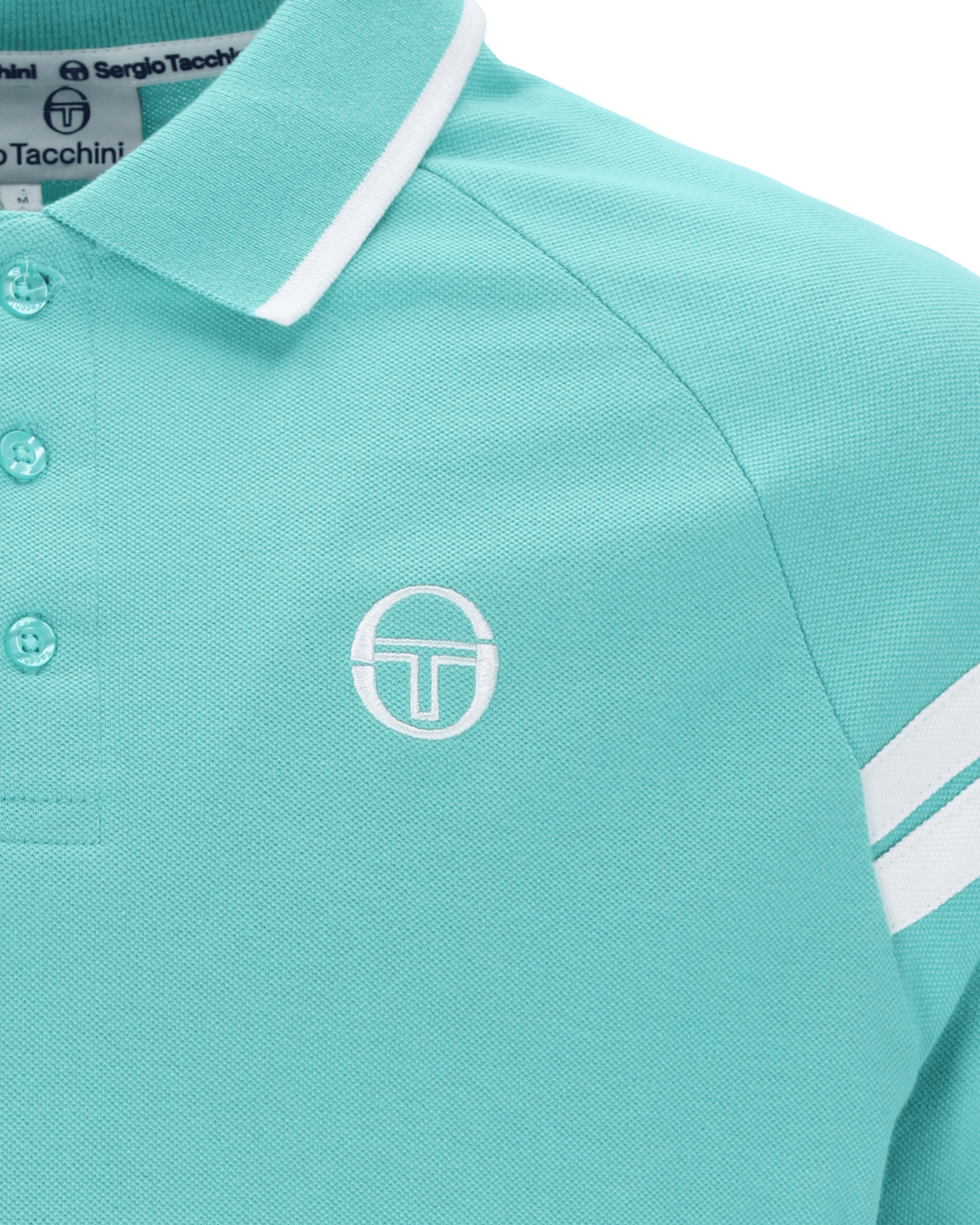 Sergio Tacchini Cambio Polo Polo Shirt In Pool Blue/Maritime Blue/White