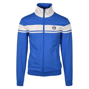 Sergio Tacchini Capomasters Track Top in Blue & Off White