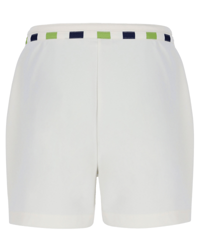 Sergio Tacchini Cielo  Short Tennis Short In Gardenia/Dark Citron/Maritime Blue