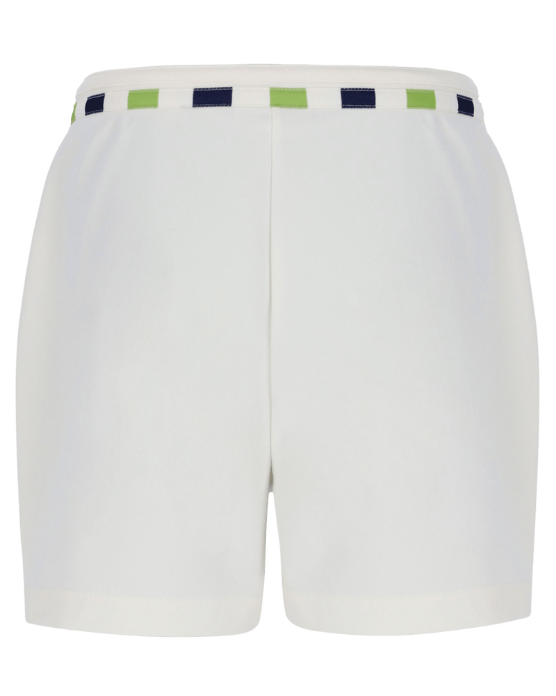 Sergio Tacchini Cielo  Short Tennis Short In Gardenia/Dark Citron/Maritime Blue