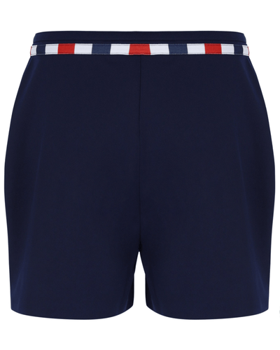 Sergio Tacchini Cielo  Short Tennis Short In Maritime Blue/Adrenaline Rush/White