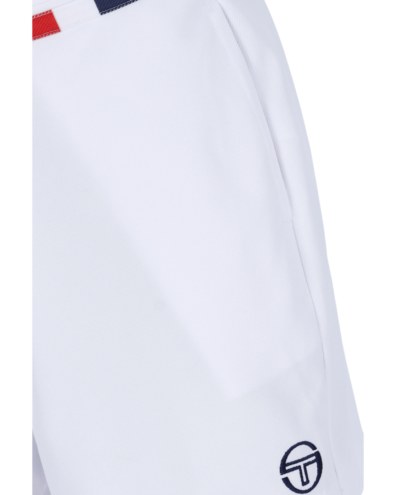 Sergio Tacchini Cielo  Short Tennis Short In White/Maritime Blue/Adrenaline Rush