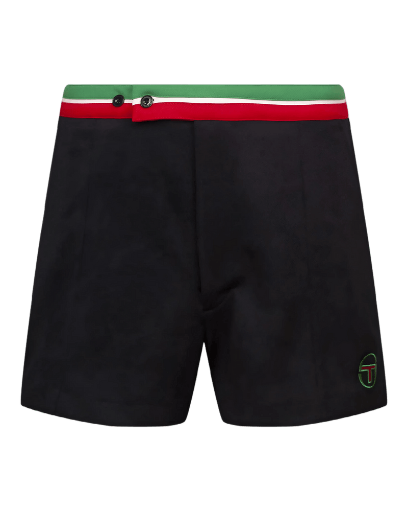 Sergio Tacchini Connors 75 Tennis Shorts in Black