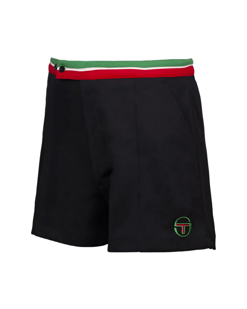 Sergio Tacchini Connors 75 Tennis Shorts in Black