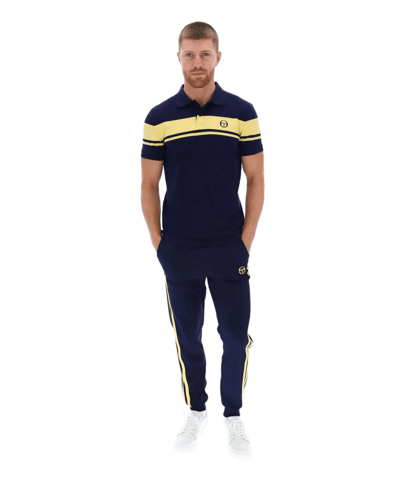 Sergio Tacchini Damarindo TP Track Pant in Maritime Blue / Lemon Drop