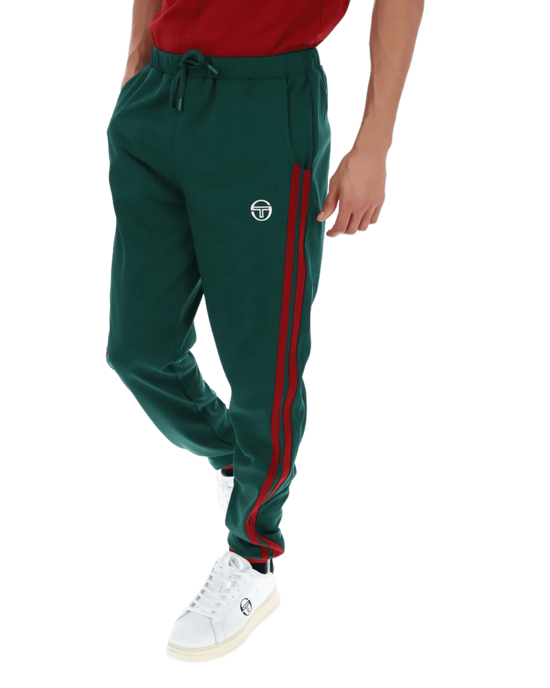 Sergio Tacchini Damarindo TP Track Pant in Rainforest / Sun Dried Tomato