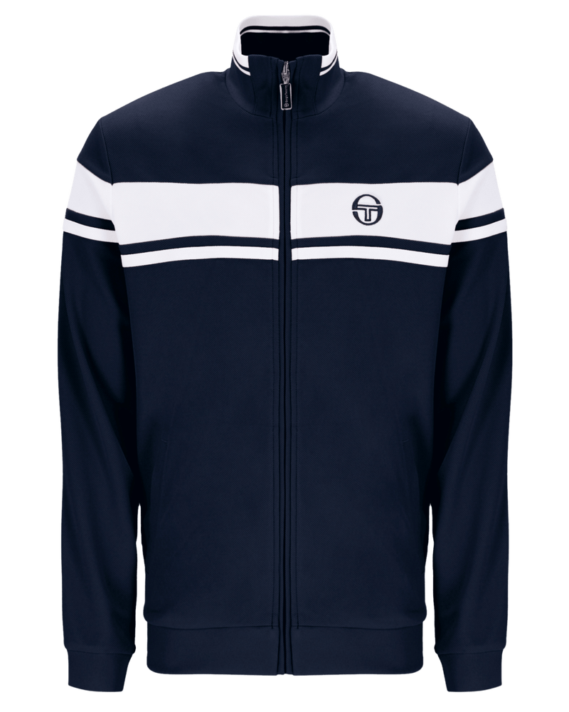 Sergio Tacchini Damarindo Track Top In Maritime Blue/Gardenia/Maritime Blue