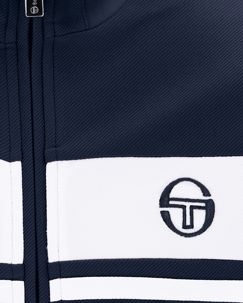 Sergio Tacchini Damarindo Track Top In Maritime Blue/Gardenia/Maritime Blue