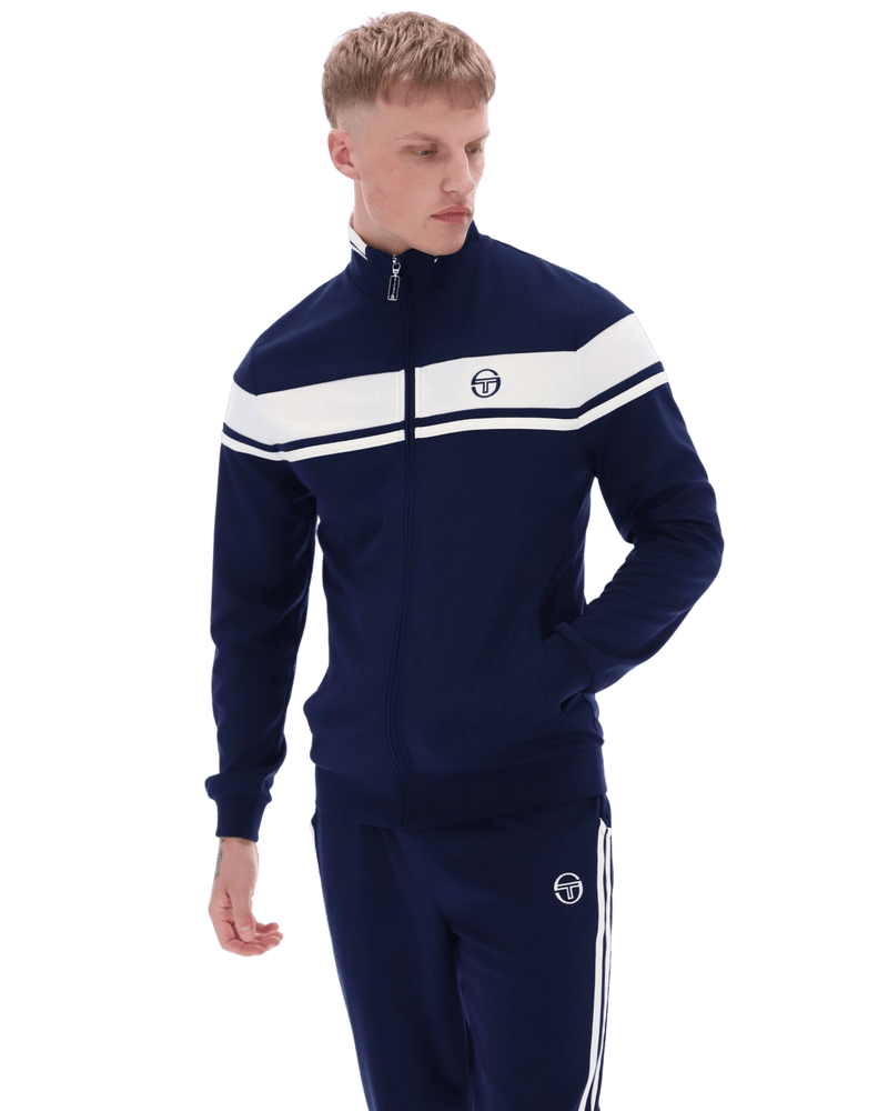 Sergio Tacchini Damarindo Track Top In Maritime Blue/Gardenia/Maritime Blue