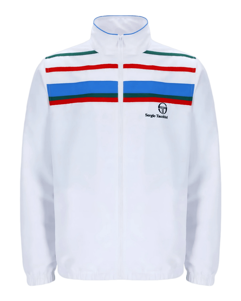 Sergio Tacchini Denver Track Top In White Golden Age of Tennis