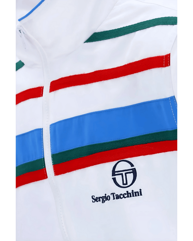 Sergio Tacchini Denver Track Top In White — Golden Age of Tennis Sergio Tacchini Denver Track Top In White — Golden Age of Tennis