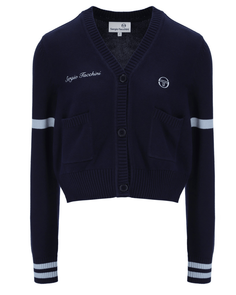 Sergio Tacchini Frankie Knitted Cardigan in Maritime Blue