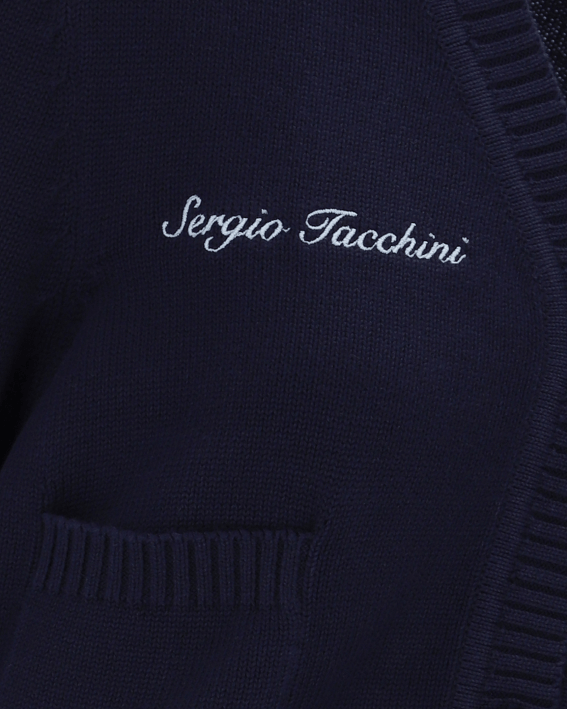 Sergio Tacchini Frankie Knitted Cardigan in Maritime Blue