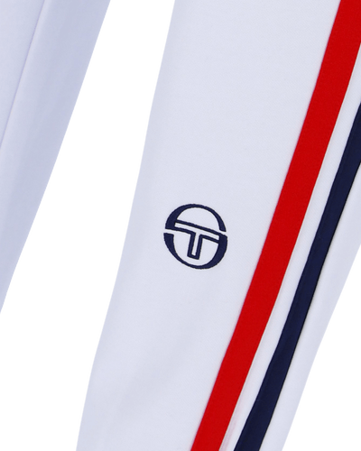 Sergio Tacchini Ghibli Track Pant In White/Maritime Blue/Adrenaline Rush