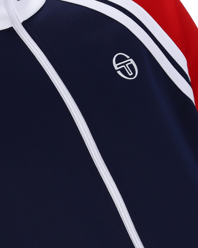 Sergio Tacchini Ghibli Tracktop Tracktop In Maritime Blue/Adrenaline Rush/White