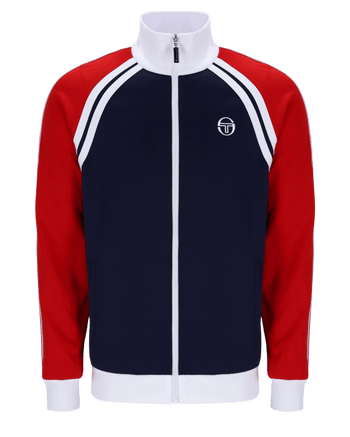 Sergio Tacchini Ghibli Tracktop Tracktop In Maritime Blue/Adrenaline Rush/White