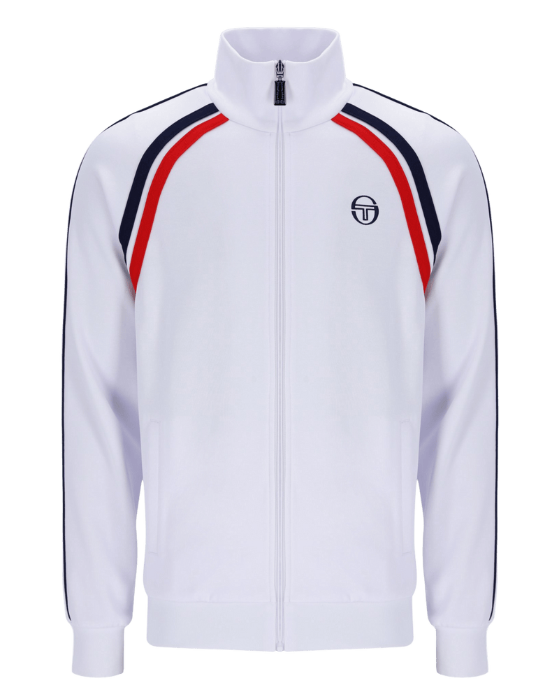 Sergio Tacchini Ghibli Tracktop Tracktop In White/Maritime Blue/Adrenaline Rush