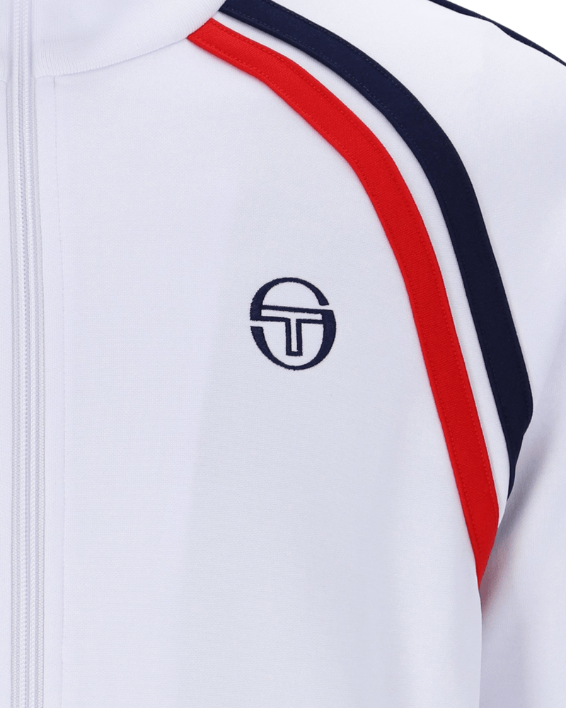 Sergio Tacchini Ghibli Tracktop Tracktop In White/Maritime Blue/Adrenaline Rush