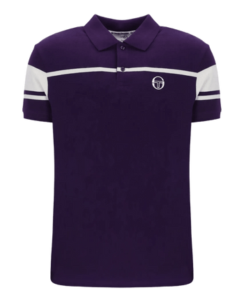 Sergio Tacchini Heath Polo Shirt in Blackberry Cordial/Gardenia