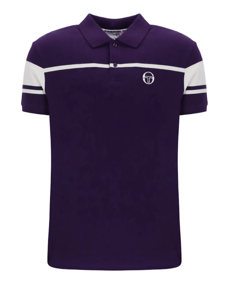 Sergio Tacchini Heath Polo Shirt in Blackberry Cordial/Gardenia