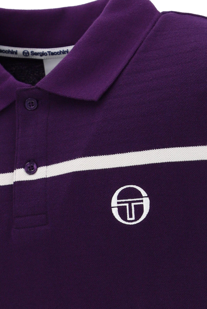 Sergio Tacchini Heath Polo Shirt in Blackberry Cordial/Gardenia