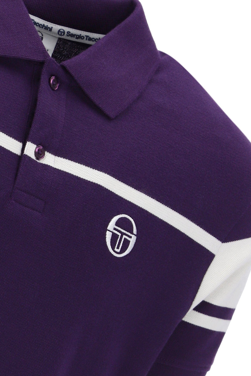 Sergio Tacchini Heath Polo Shirt in Blackberry Cordial/Gardenia