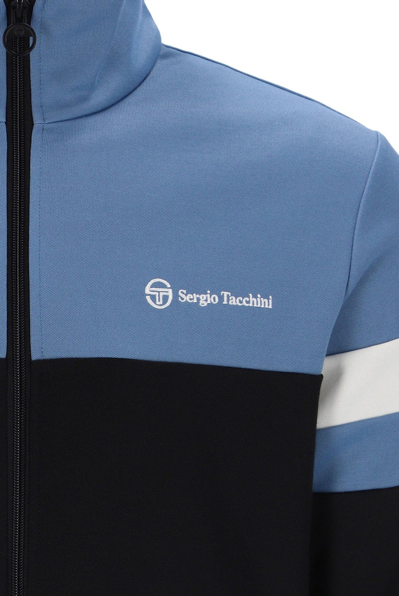 Sergio Tacchini Jonnie TT Track Top in Black/Coronet Blue/Gardenia