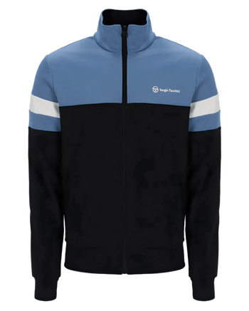 Sergio Tacchini Jonnie TT Track Top in Black/Coronet Blue/Gardenia