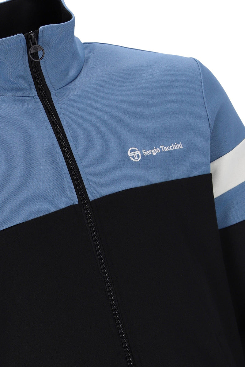 Sergio Tacchini Jonnie TT Track Top in Black/Coronet Blue/Gardenia