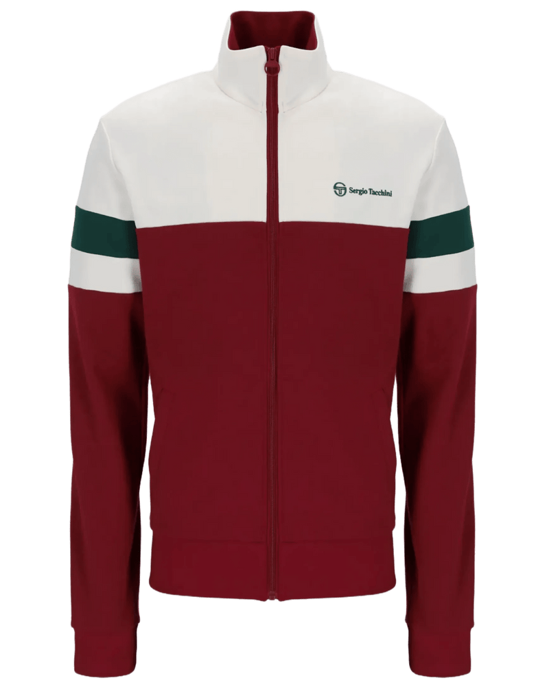 Sergio Tacchini Jonnie TT Track Top in Sundriedtomato/Rainforest