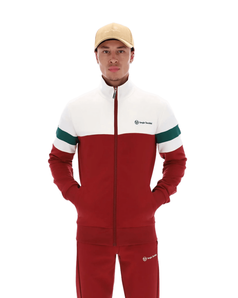 Sergio Tacchini Jonnie TT Track Top in Sundriedtomato/Rainforest