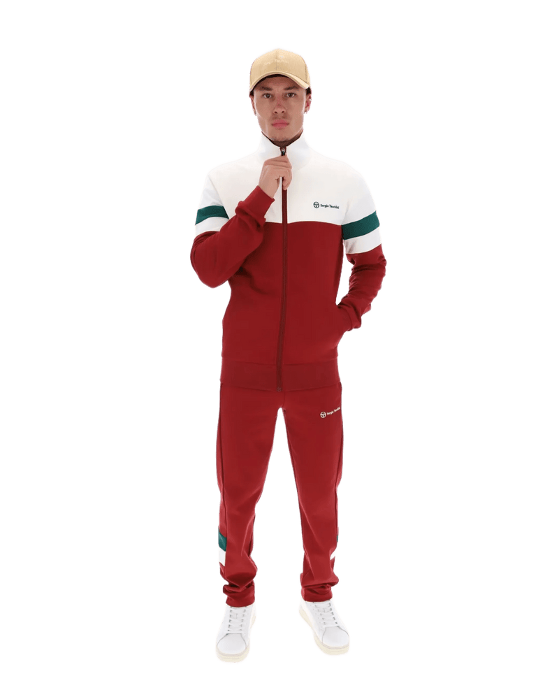 Sergio Tacchini Jonnie TT Track Top in Sundriedtomato/Rainforest