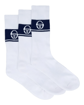 Sergio Tacchini Koos Socks In White/Maritime Blue