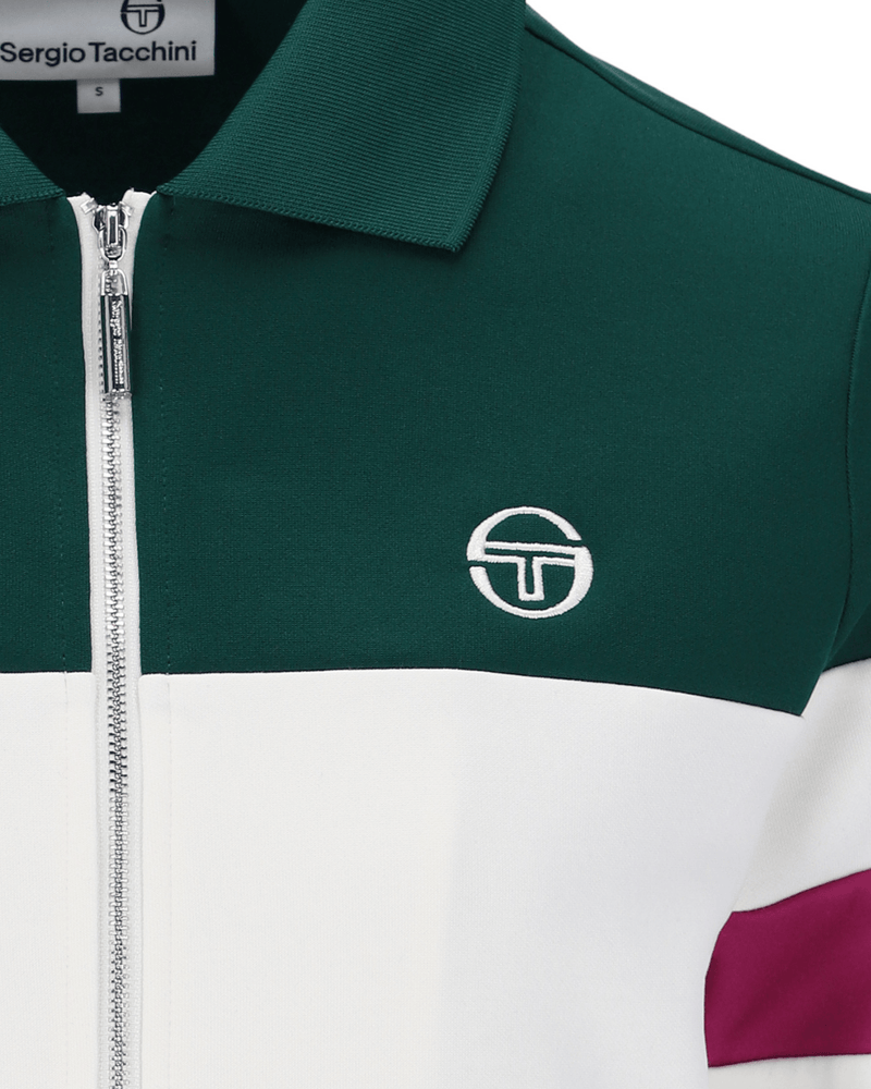 Sergio Tacchini Miss Tomme TJ Track Jacket in Rainforest/Gardenia