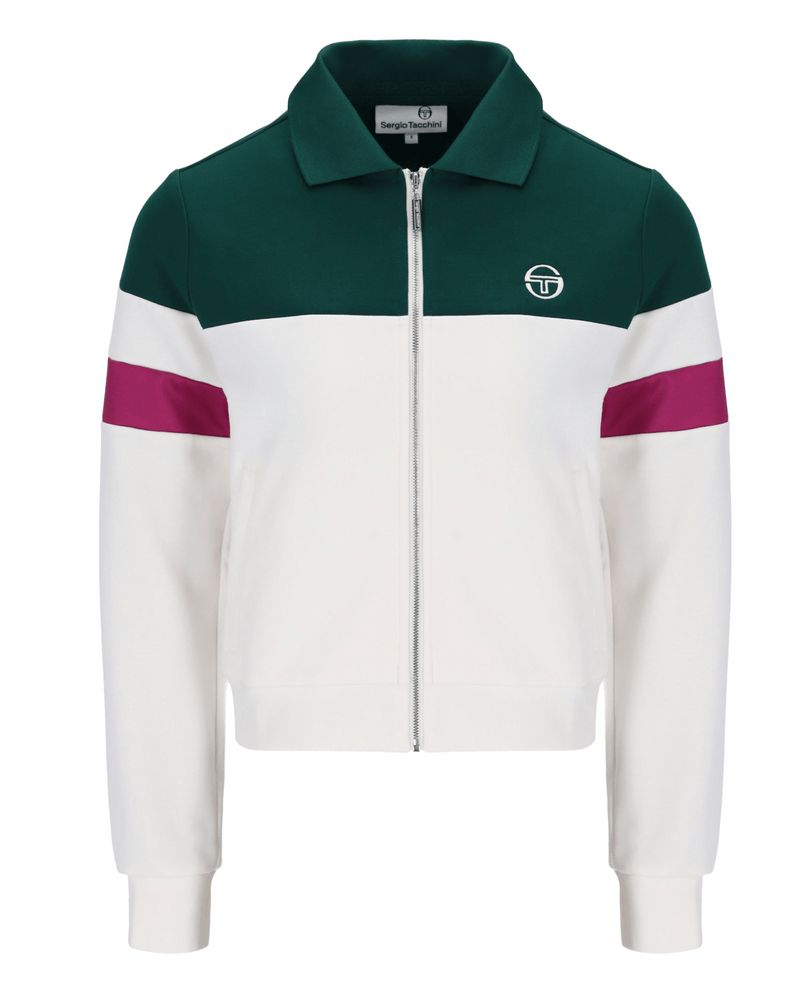 Sergio Tacchini Miss Tomme TJ Track Jacket in Rainforest/Gardenia