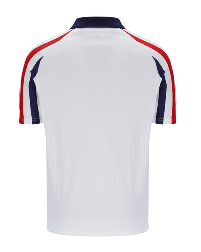 Sergio Tacchini New Blow Polo Polo Shirt In White/Maritime Blue/Adrenaline Rush