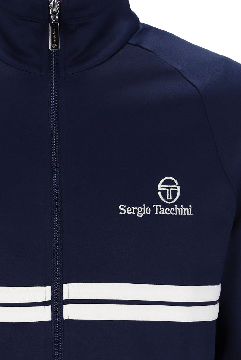Sergio Tacchini New Dallas Track Top in Maritime Blue /Adrenaline Rush/White