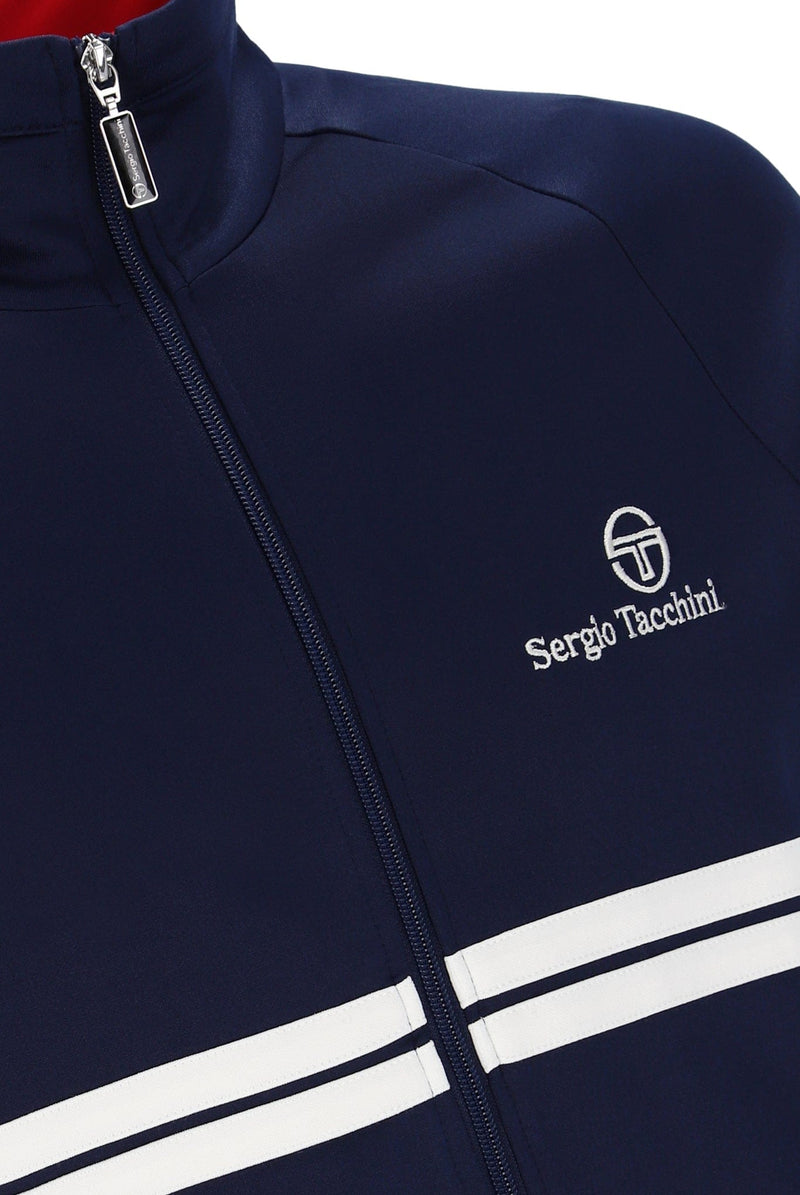 Sergio Tacchini New Dallas Track Top in Maritime Blue /Adrenaline Rush/White