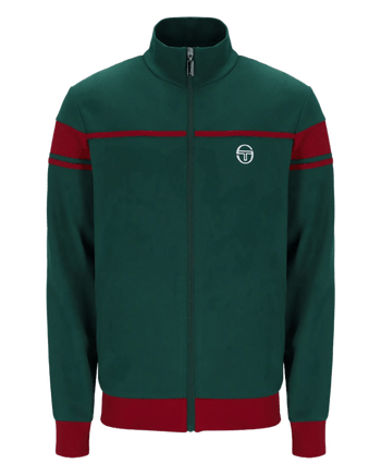 Sergio Tacchini New Damarindo TT Track Top in Rainforest/Sundried Tomato