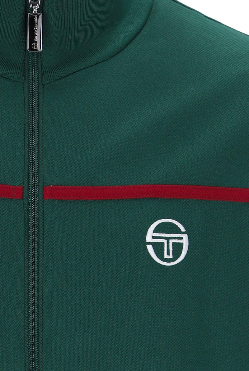 Sergio Tacchini New Damarindo TT Track Top in Rainforest/Sundried Tomato