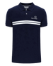 Sergio Tacchini New Supermac P Polo Shirt in Maritime Blue /White/Adrenaline Rush
