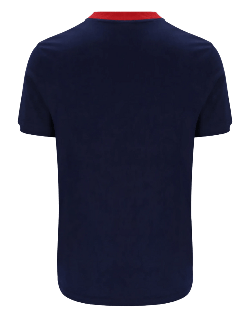 Sergio Tacchini New Supermac T T Shirt in Maritime Blue /Adrenaline Rush/White