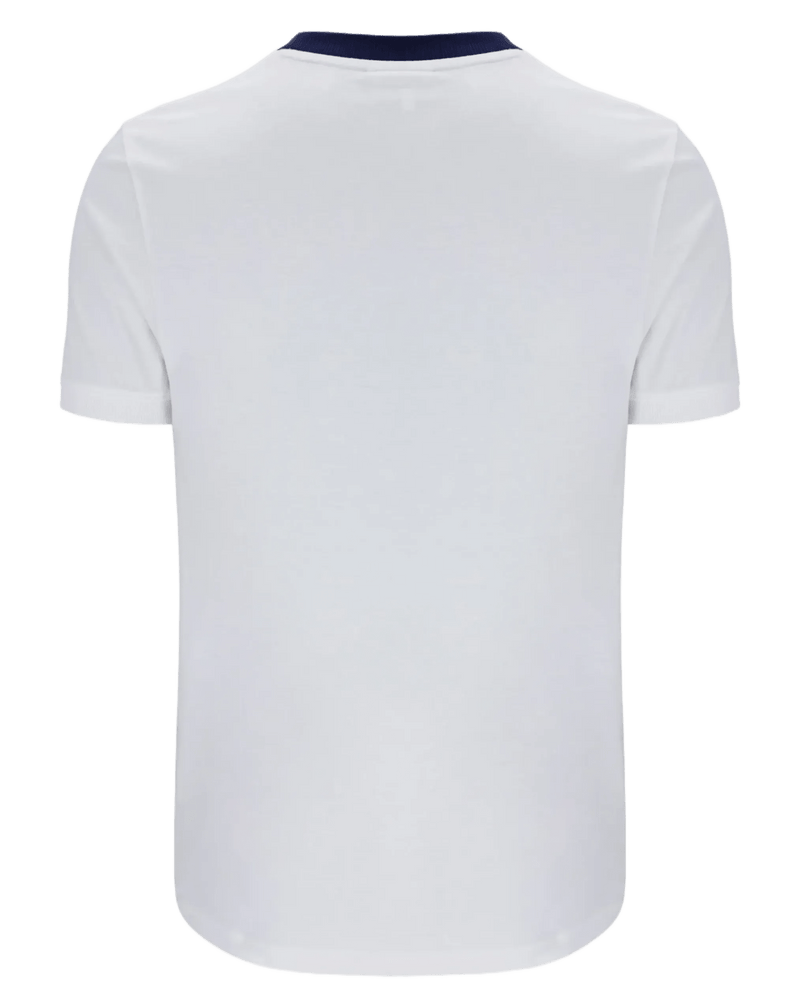 Sergio Tacchini New Supermac T T Shirt in White/Maritme Blue/Adrenaline Rush