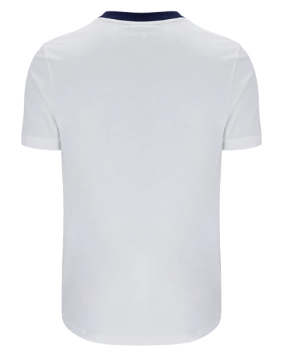 Sergio Tacchini New Supermac T T Shirt in White/Maritme Blue/Adrenaline Rush