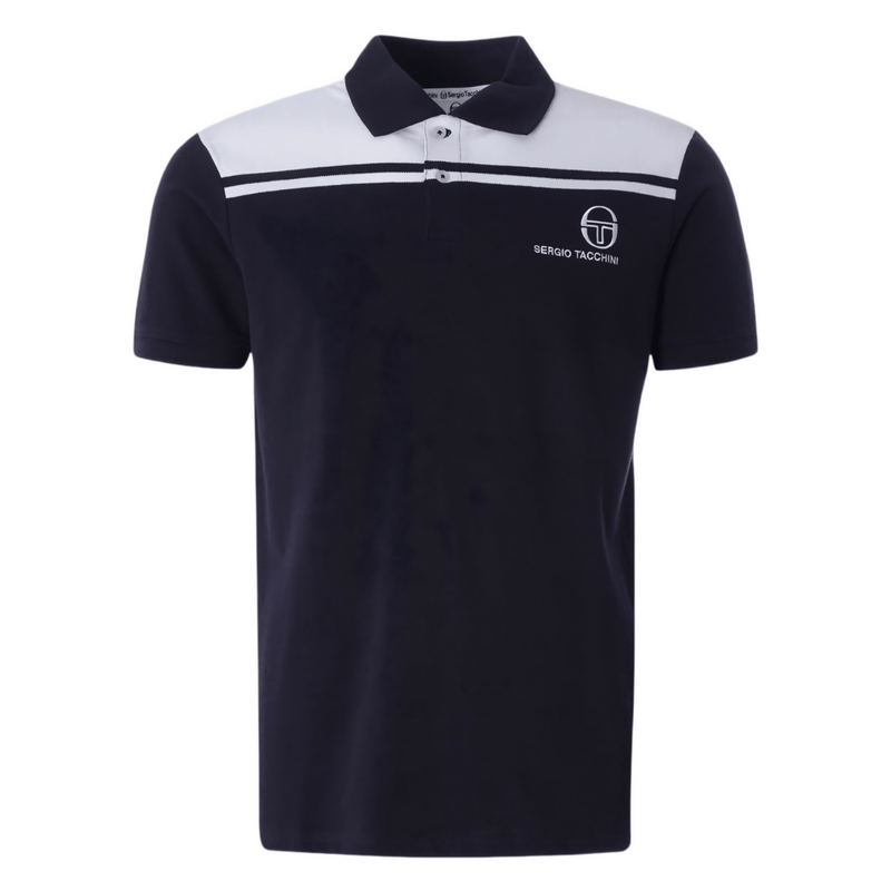 Sergio Tacchini New Young Line Polo in Navy & White