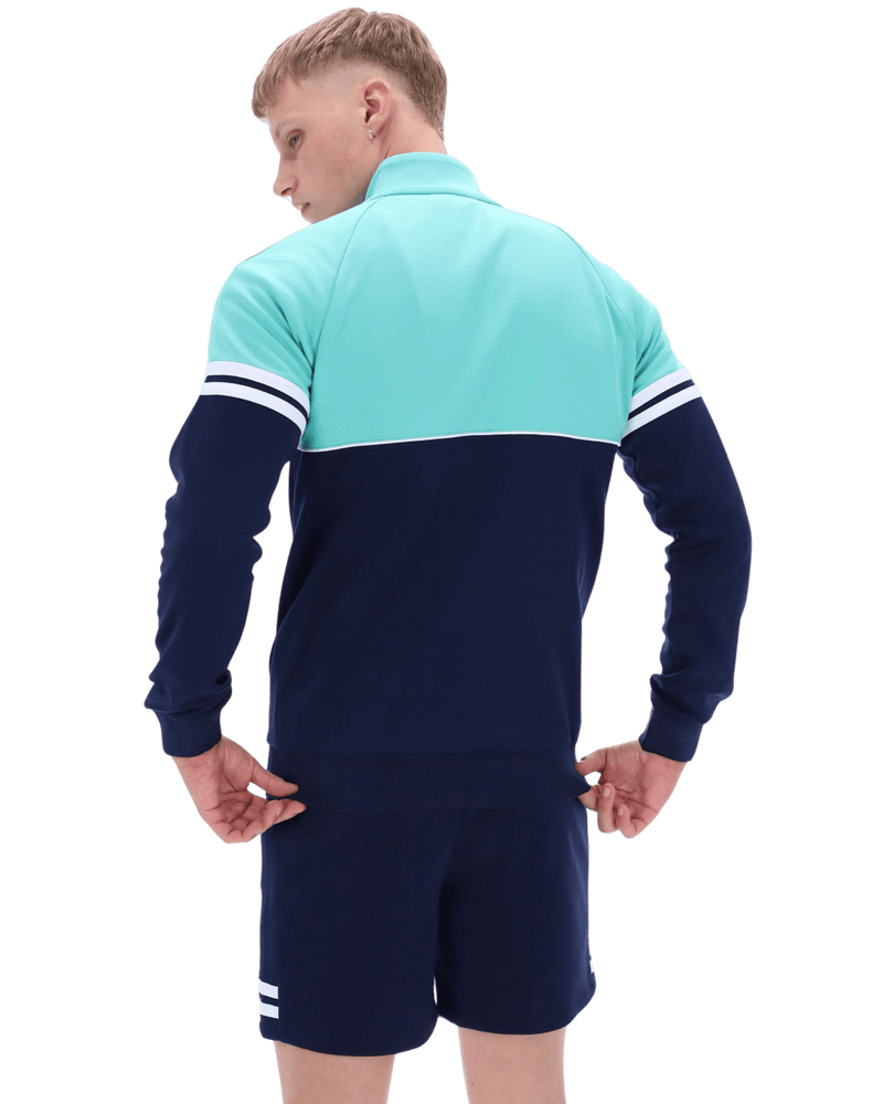 Sergio Tacchini Orion Track Jacket In Pool Blue/Maritime Blue/White