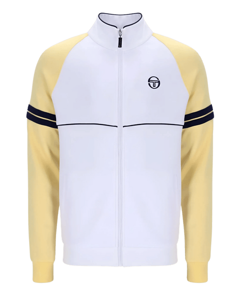 Sergio Tacchini Orion Track Top In White Golden Haze
