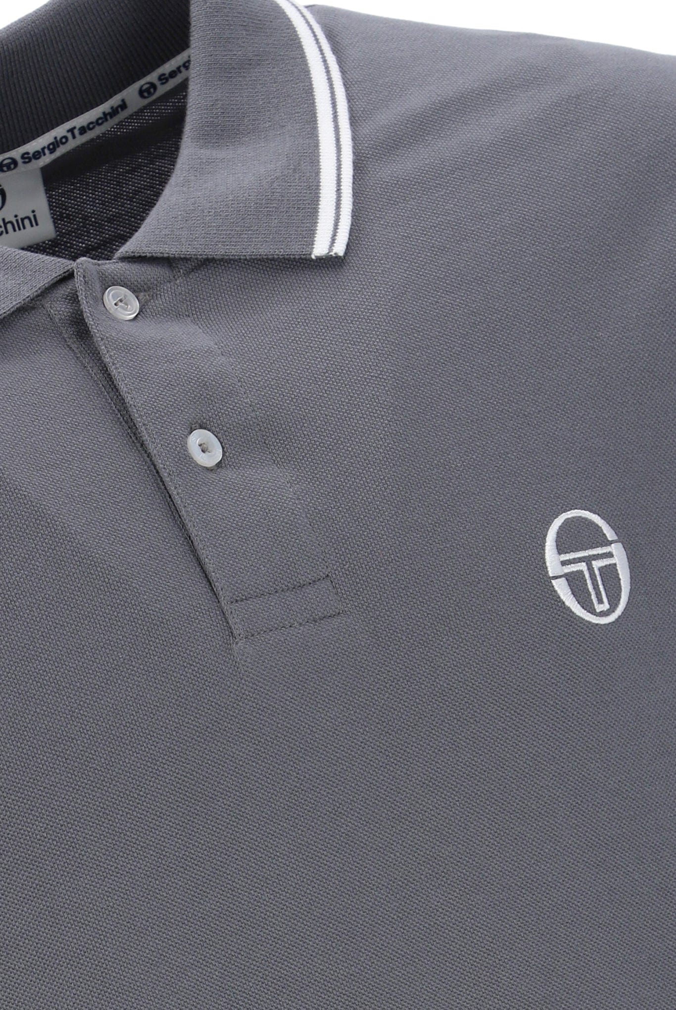 Sergio Tacchini Polo Shirt S/S in Quiet Shade / White
