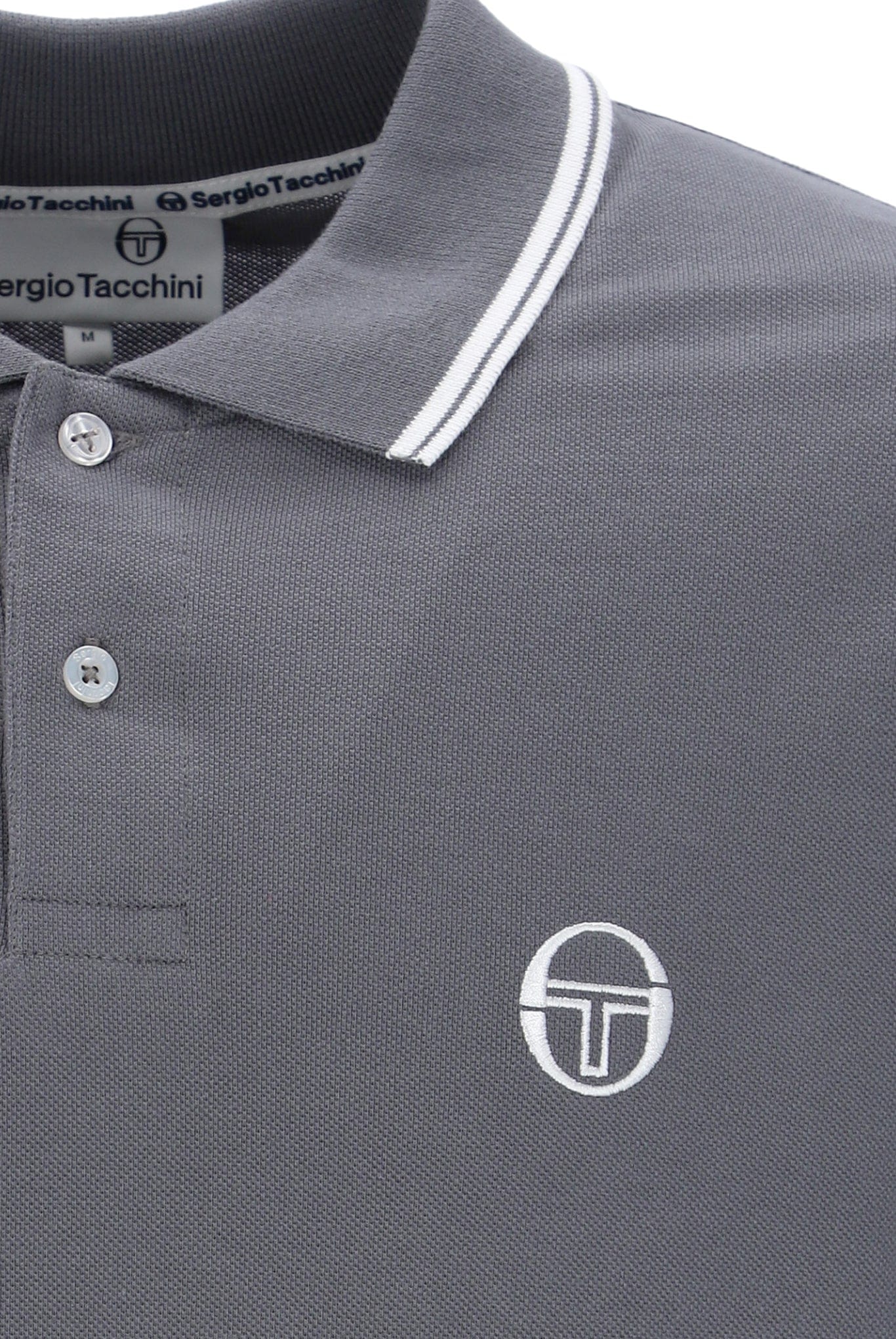 Sergio Tacchini Polo Shirt S/S in Quiet Shade / White | Men's